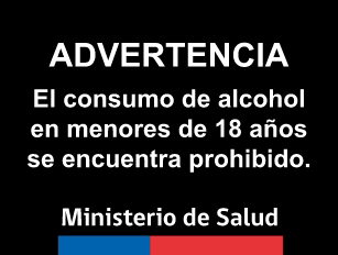 ADVERTENCIA: El consumo de alcohol en menores de 18 años se encuentra prohibido. Ministerio de Salud